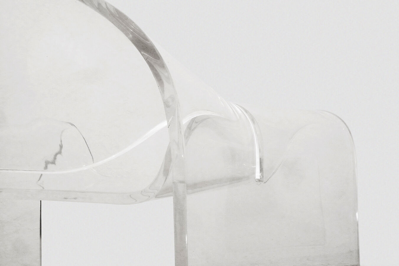 Sculptural acrylic armchair, 80
