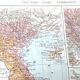 Old map Vietnam Laos Cambodia Asia 43x43cm from 1950