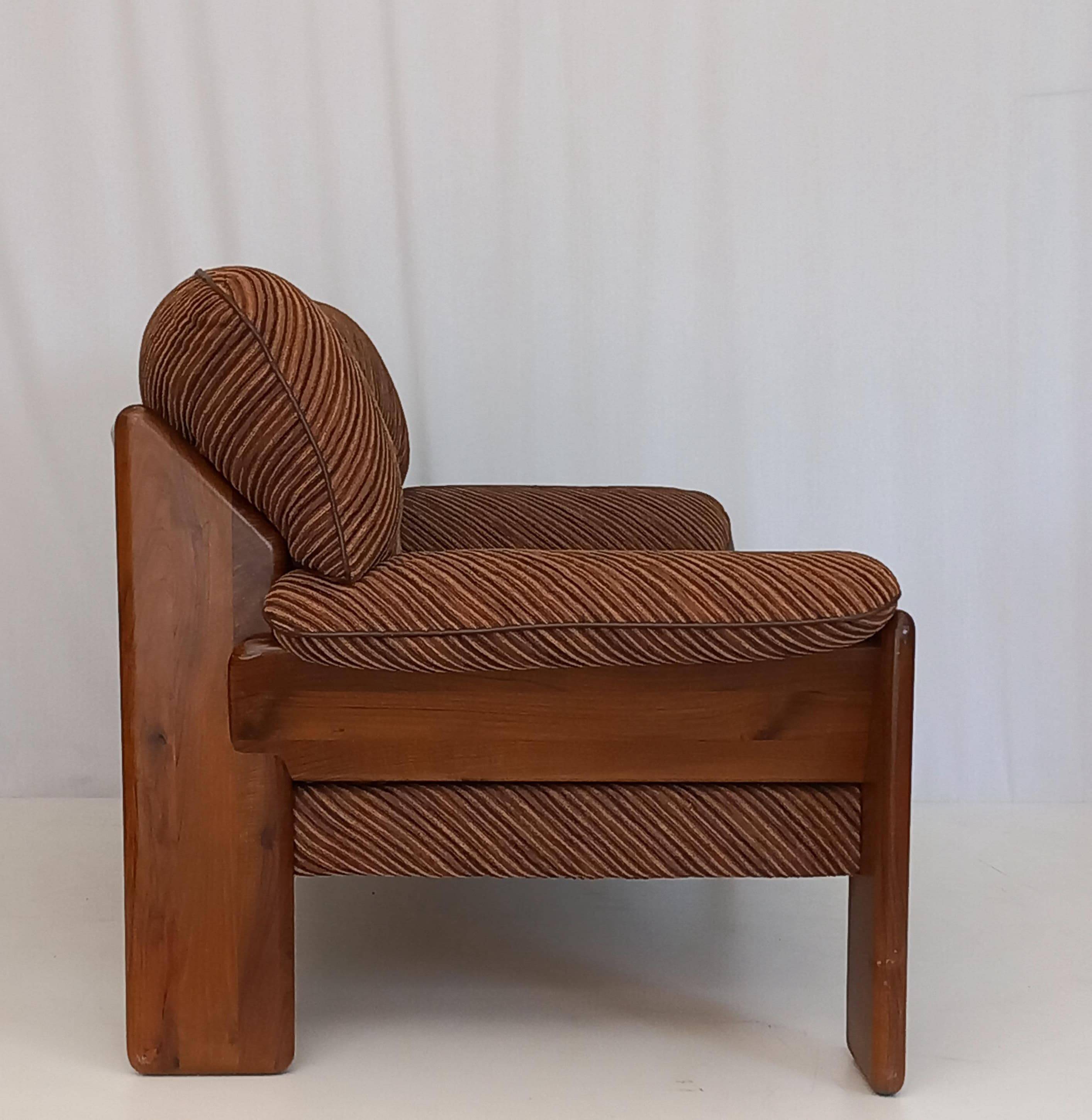 Brown Velvet 2-Seater Sofa by Mobil Girgi, 70s