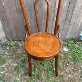 Chaise ancienne bistrot Khon n°18 bois + assise thermoformée vintage