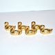 Table decoration set: 6 vintage swan place card holders in gold-tone metal