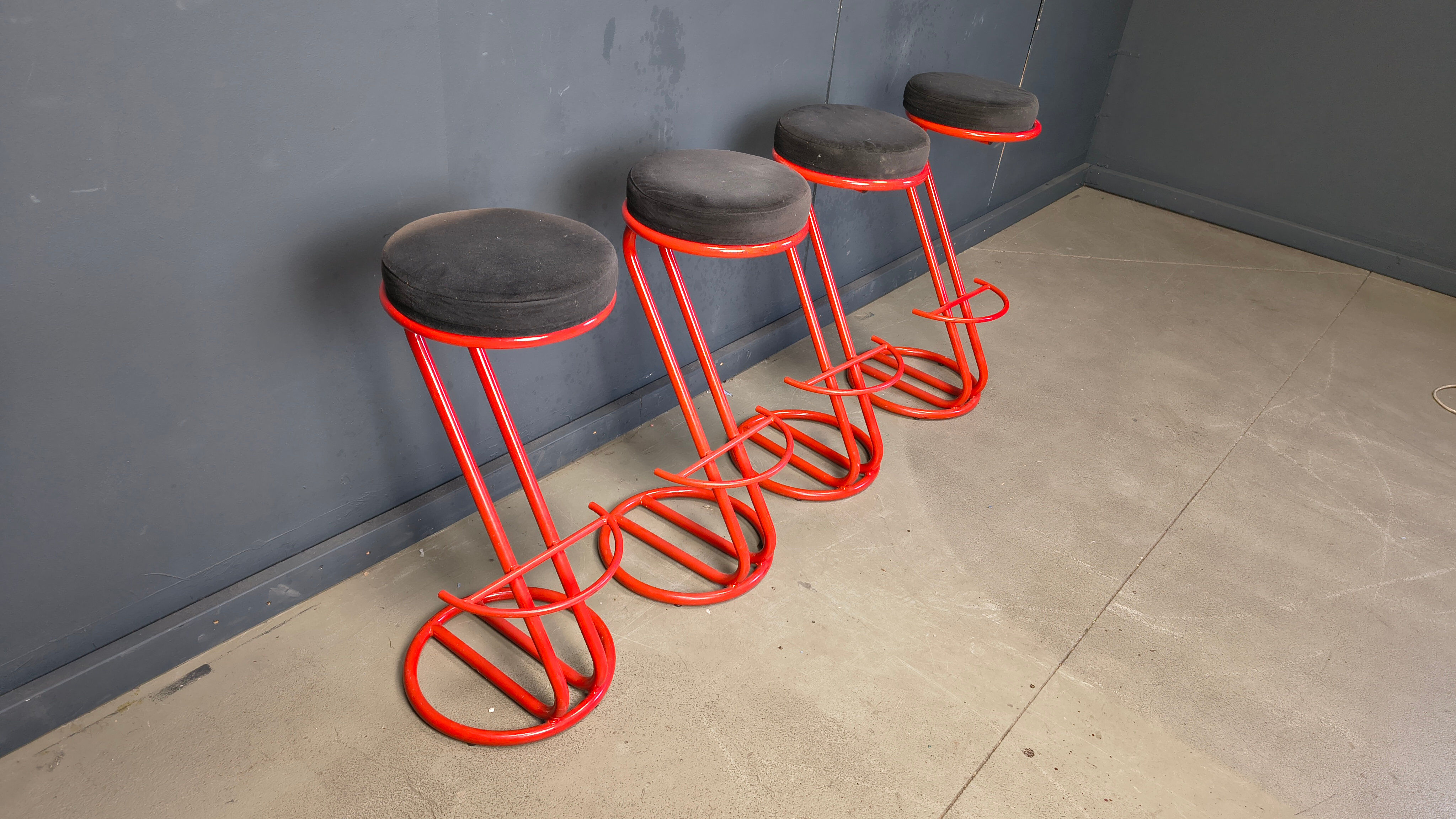 Tabourets de bar style Memphis, années 1980 - ensemble de 4