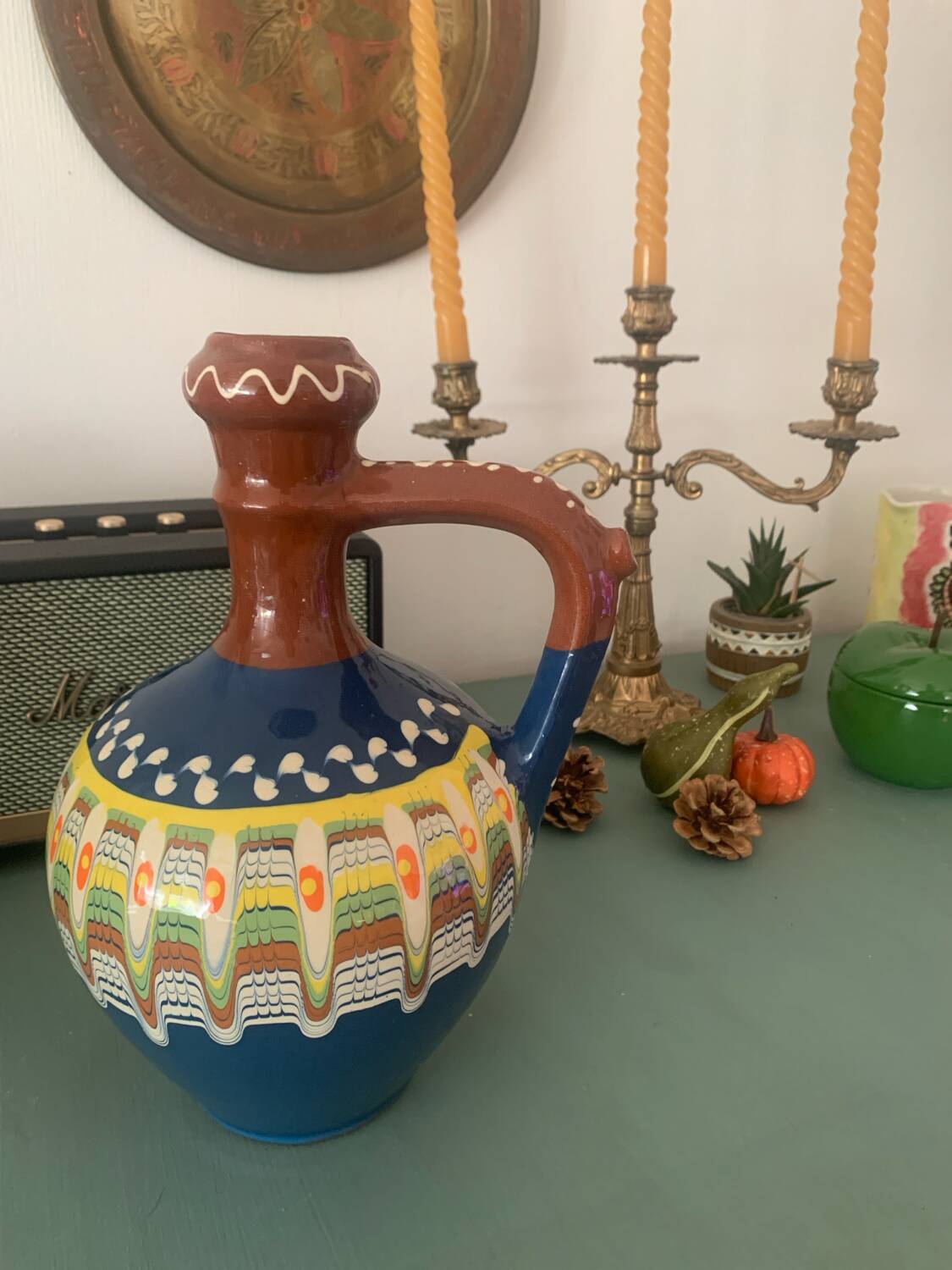 Bulgarian ceramic pitcher vase