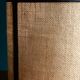 Large cylindrical lampshade in vintage burlap