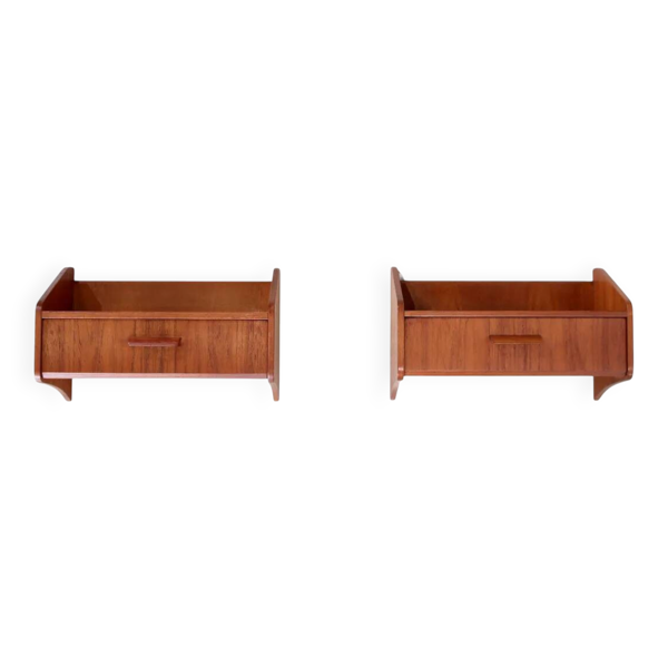 Ensemble de deux tables de chevet en teck par Uldum Mobelfabrik