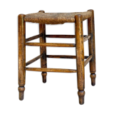 Stool old straw and oak country way