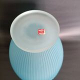 Vase en verre bleu gaufré made in Italy
