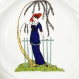 3 octagonal Art Deco plates in Médicis porcelain