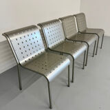 4 chaises en aluminium design italien des années 90 Calligaris italy