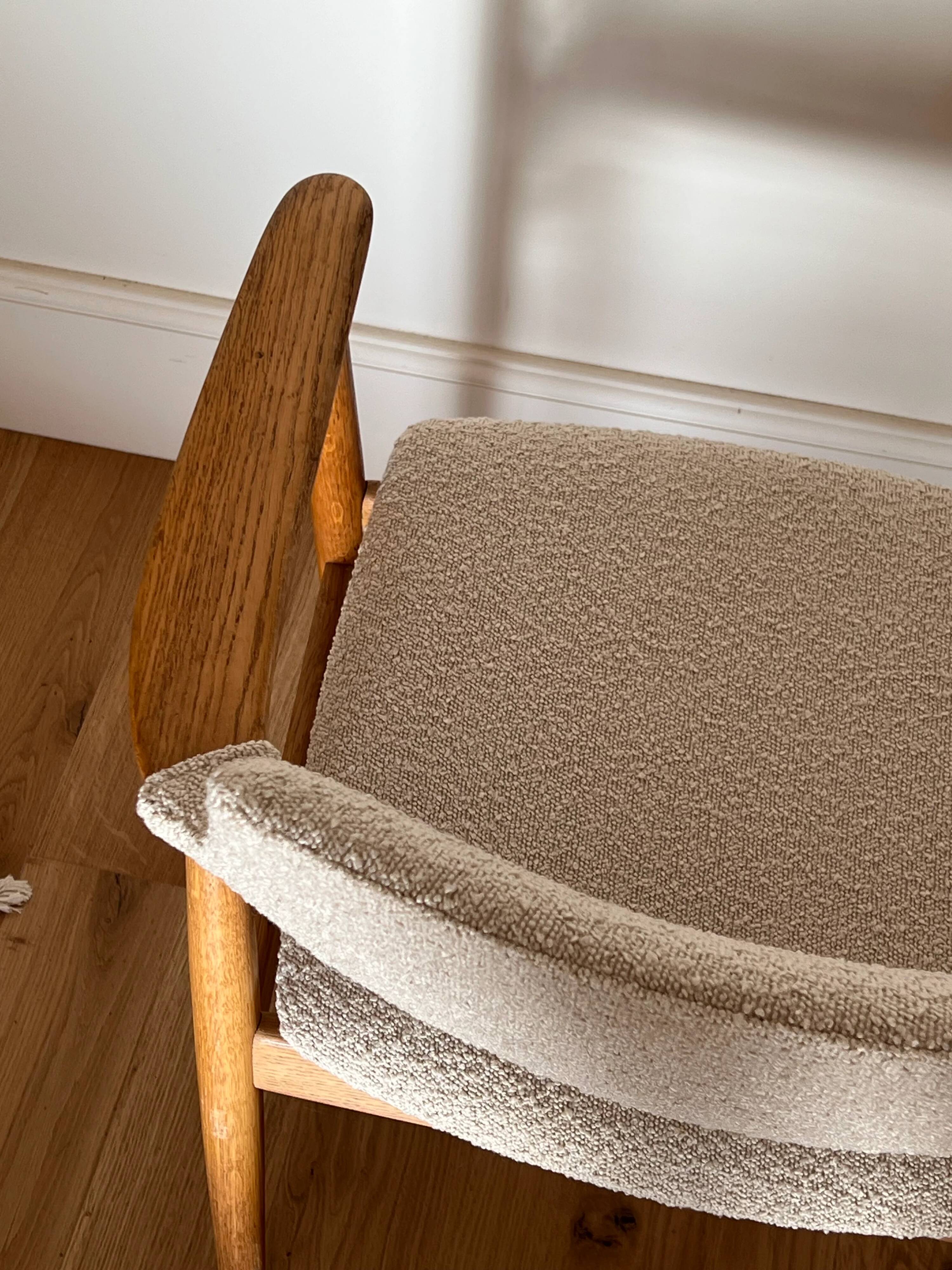Vintage Scandinavian oak armchair "Holm" - 1960s