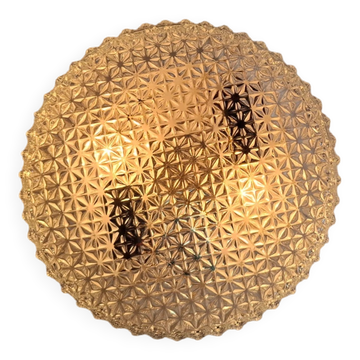 1990s Czech Geometric Glass Ceiling or Wall Light
