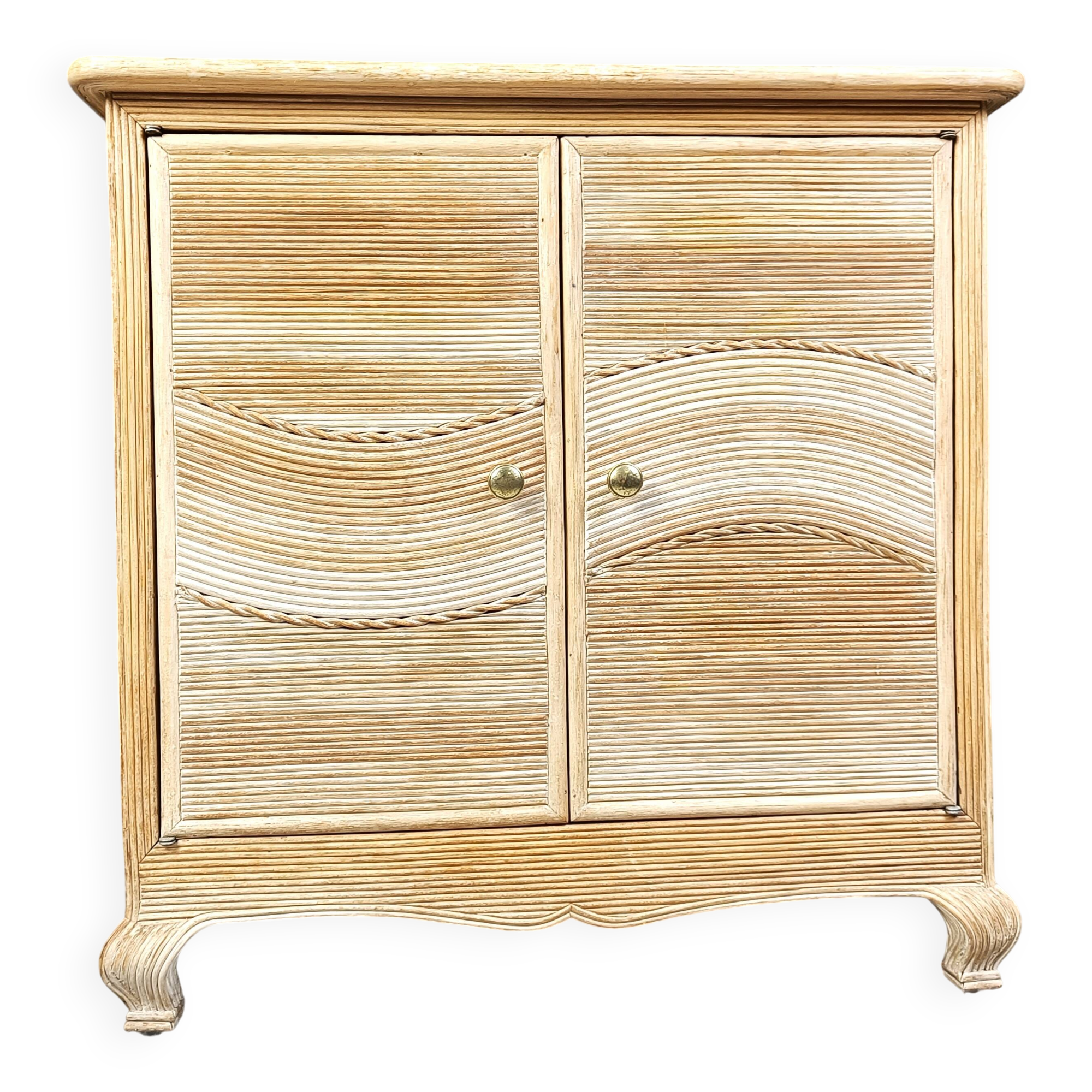 Vintage pencil reed cabinet, 1970s