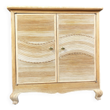 Vintage pencil reed cabinet, 1970s