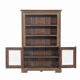 Bibliotheque armoire vaisselier marron vieux teck piece d'origine
