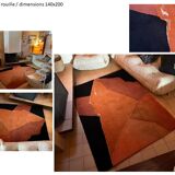 Vintage carpet years 70 brand tisca 200 cm