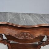 Console style Napoleon III era marble top mahogany end XIX