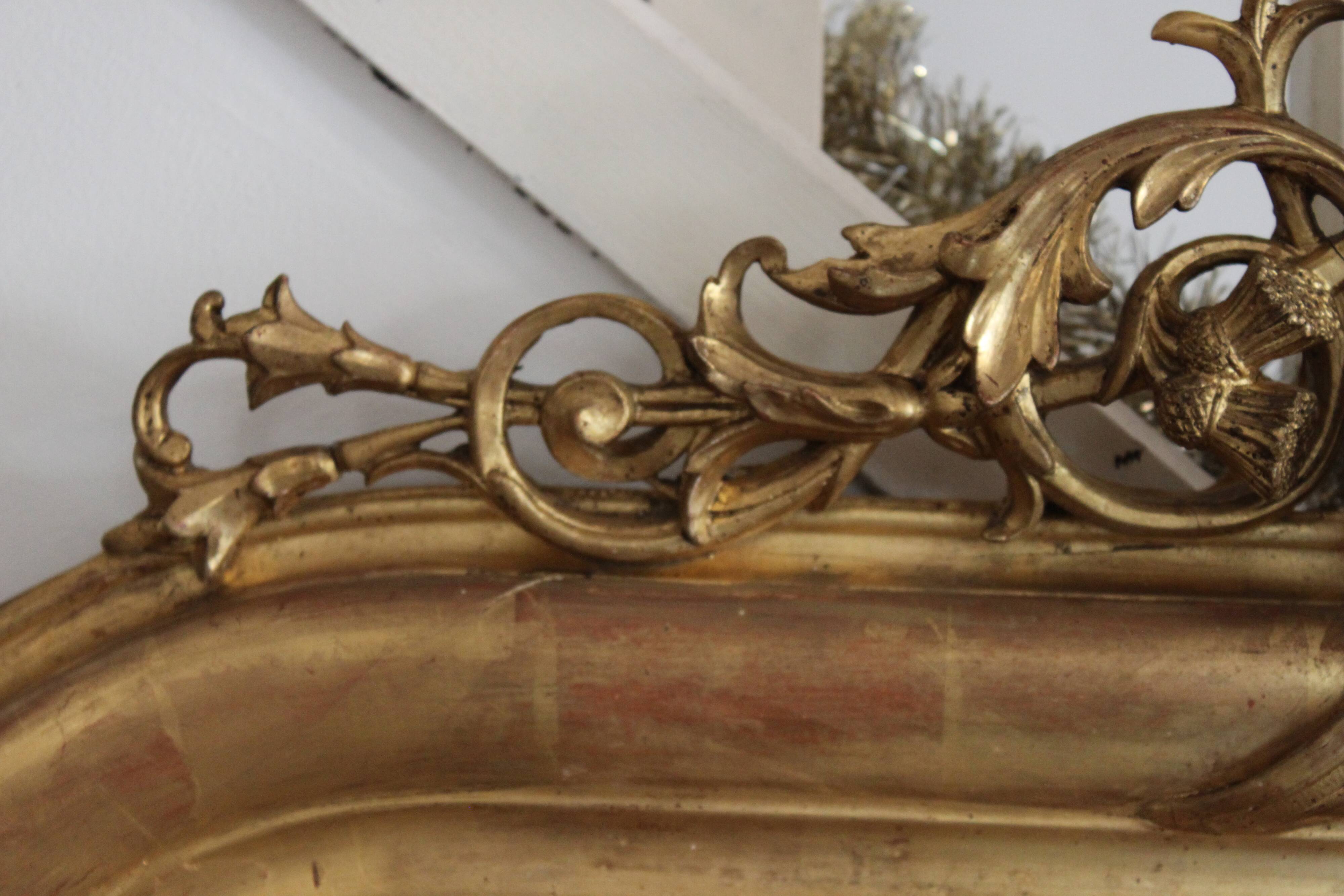 Gold Louis Philippe style mirror