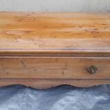Rustic coffee table with sliding top L130 cm