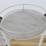 Door plant in white metal and marble