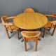 Rainer Daumiller pine wood dining set for Hirtshals Savvaerk - set of 4