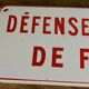 Enamelled plate "absolute smoking defense"