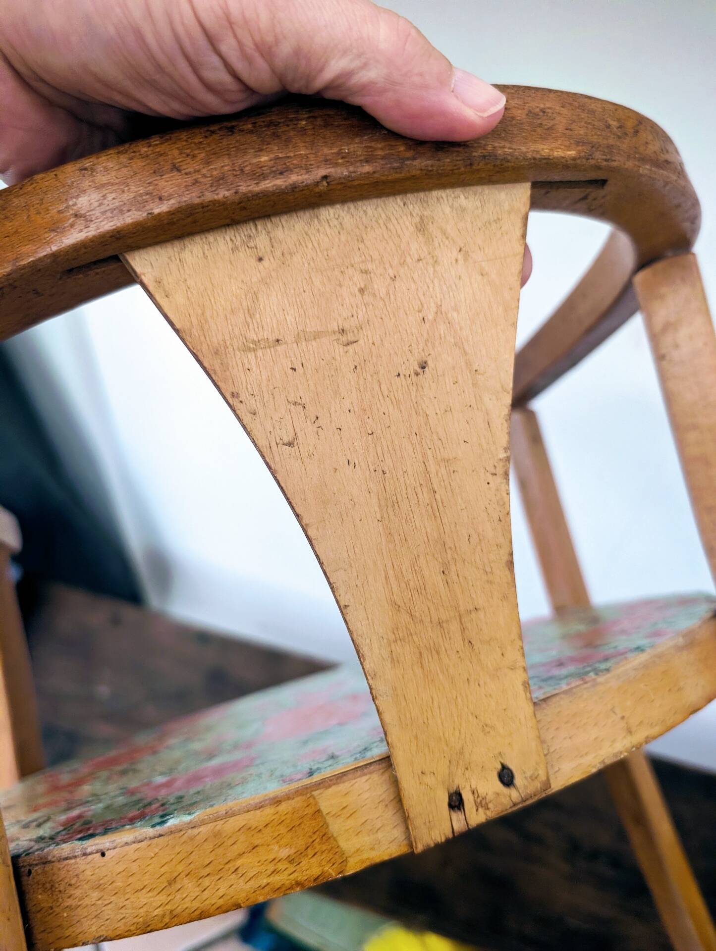 vintage children's armchair in Baumann / Thonet style 1950s/60s