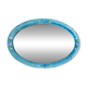Miroir ancien biseauté oval XIX ème peint