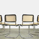 Set of 4 Cesca tubular frame cantilever dining chairs, Italy 1990s