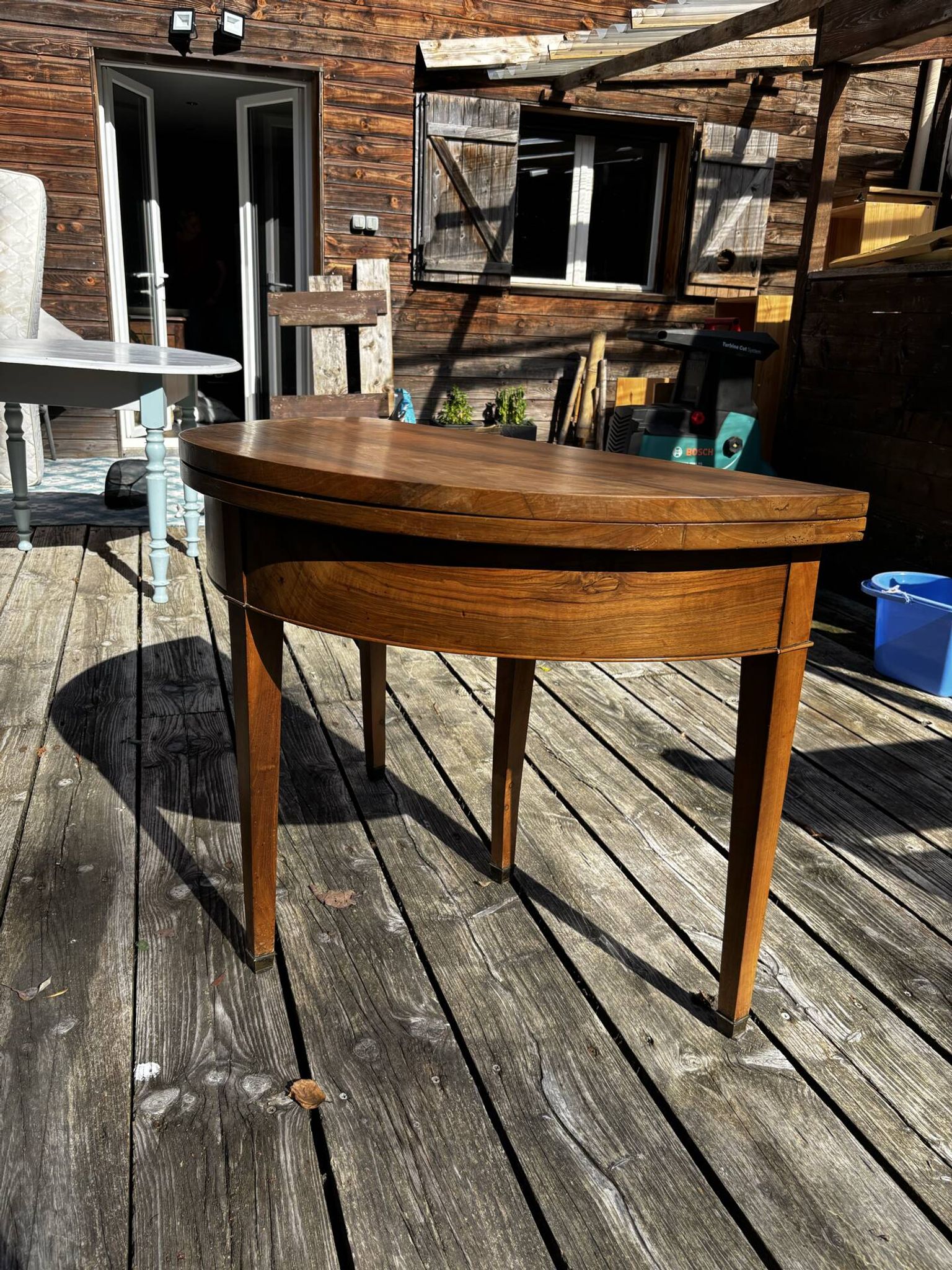 Table demi lune fin art deco années 1930