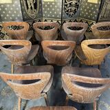 Suite of 10 bistro chairs model Ant by Baumann