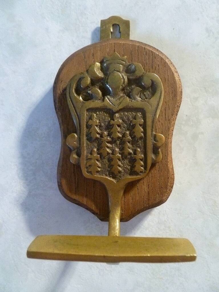 pair of vintage brass hooks