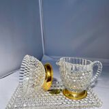 Gold-plated Bohemian crystal coffee set – 1960s/1980s