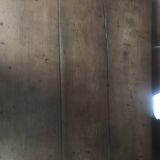 Old side table with curved legs