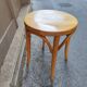 Vintage curved wooden stool