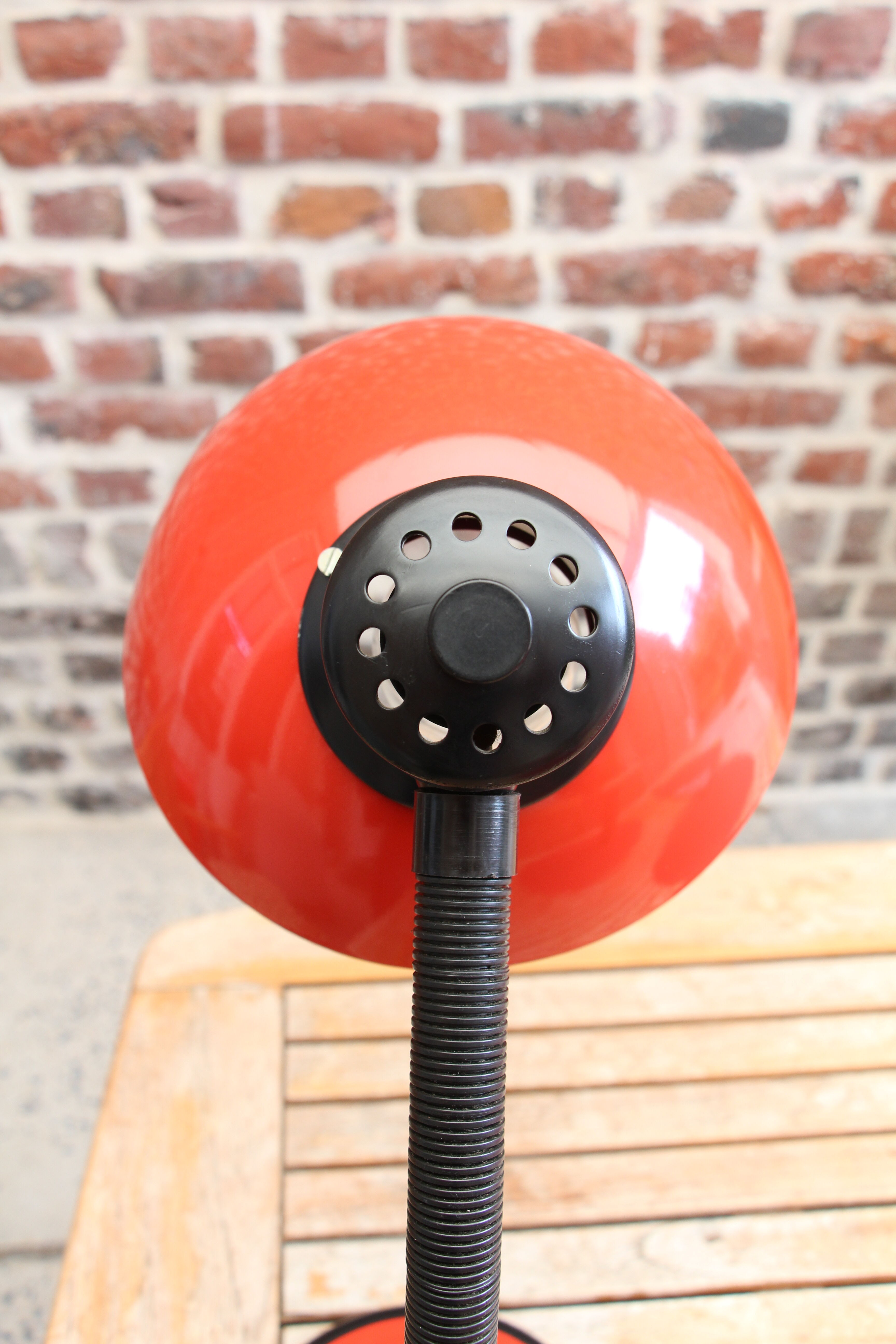 Aluminor desk lamp red 80's