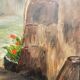 Vintage Oil Painting Swiss Village, 20th Century