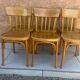Set of 6 vintage 1960s bistro chairs