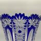 Superb richly cut Bohemian crystal vase