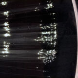 Fiber optic lamp that changes color in psychedelic kinetic style Italy 70s