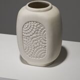 Oval matte ceramic vase, 1930s