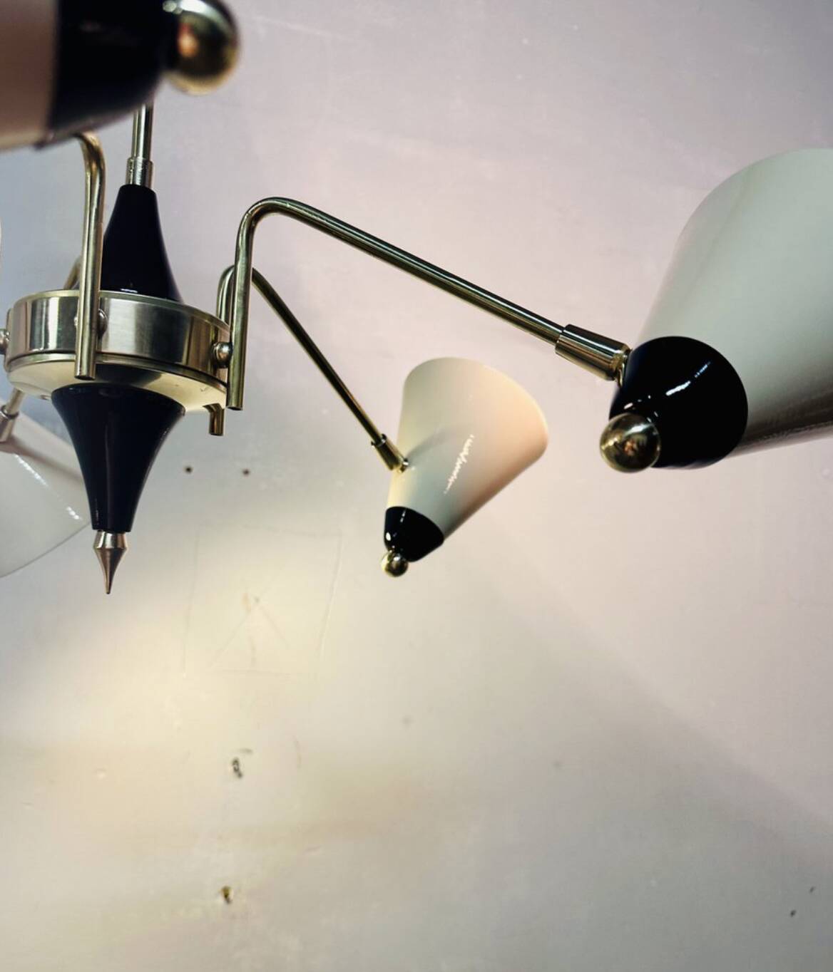 Lampada a sospensione vintage, anni '60