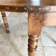 Louis-Philippe XIXth century demi-lune console table in solid walnut – seats 6 people.