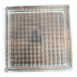 Vintage square glass pocket empty