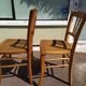 Lot de 4 chaises de bistrot ou de ferme en bois anciennes
