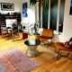 Holophane marble and brass coffee table