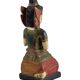Characterful Vintage Buddha Statue Kneeling Wooden Buddha 44cm