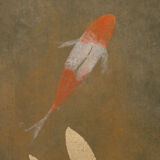 Painted canvas, Koi carp, contemporary work