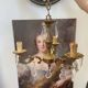 Lustre en bronze ancien pampilles