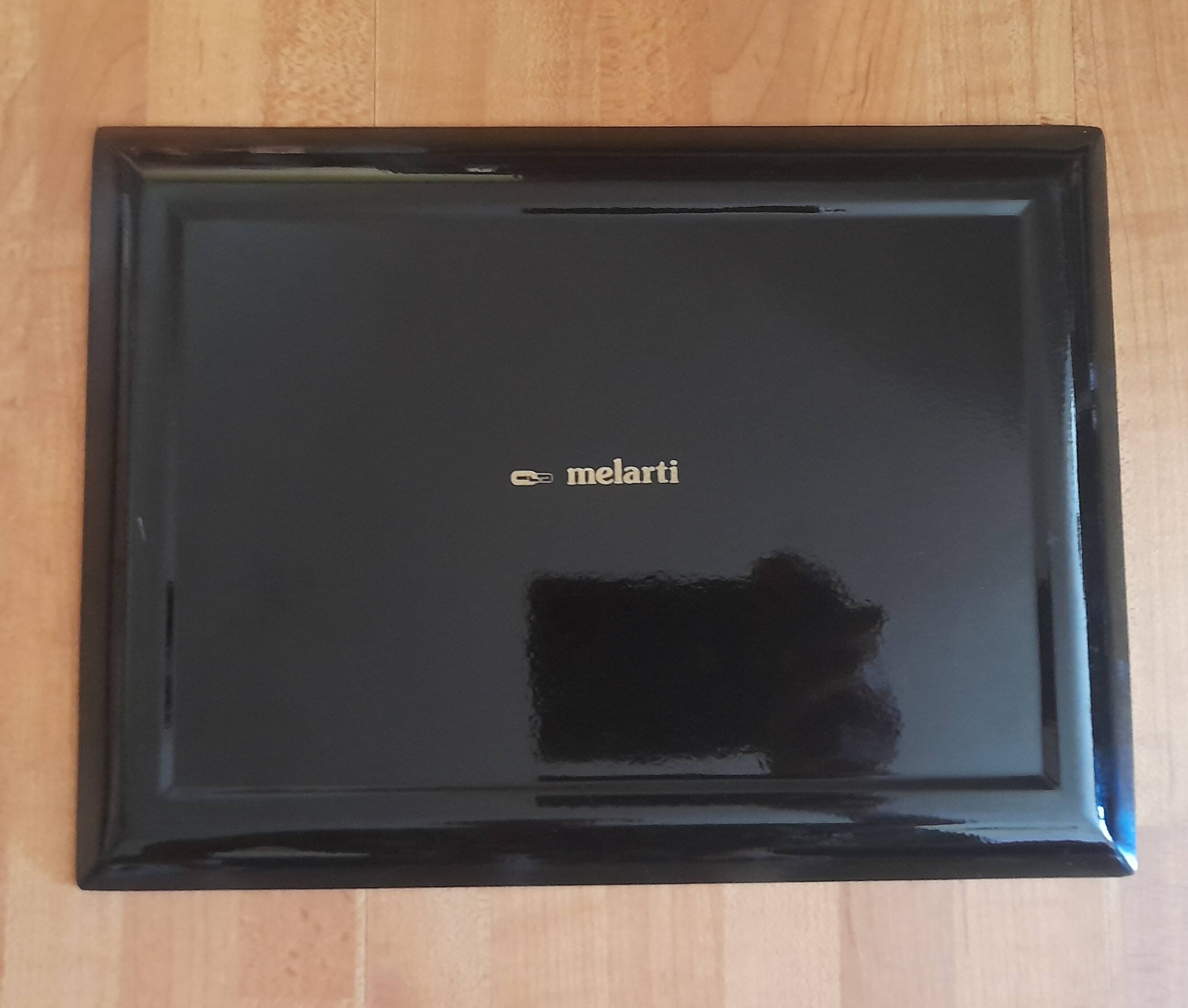 Vintage black lacquered tray - Melarti