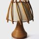 Vintage table lamp by Louis Sognot in wicker/bamboo - 1950s/60s